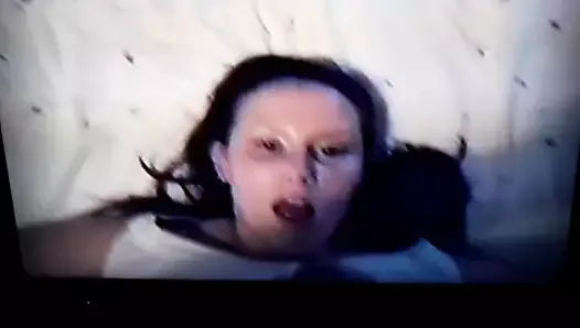 Cum in her mouth and on her face again