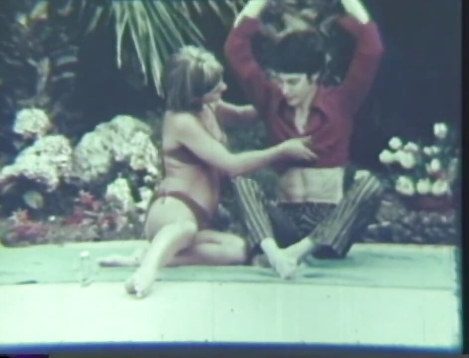 Het vintage sex utomhus vid poolen!
