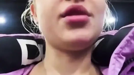 Masturbate and Vibrating Pussy in Locker Room