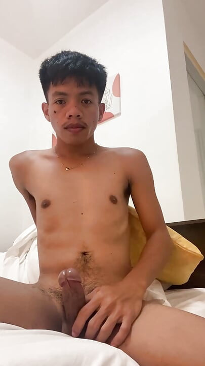 Filipino Twink Gets Hard, Jerking off to Explosive Cumshot