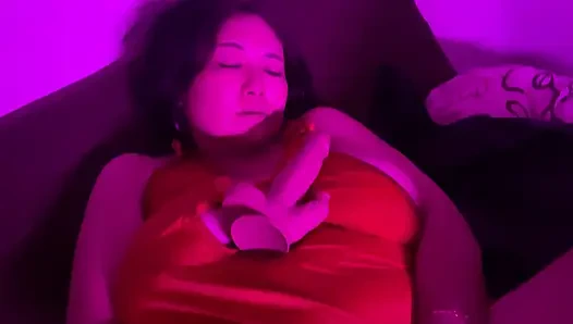 Helping a married woman masturbate using a dildo