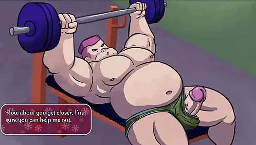 Bodybuilder huge dick fucks curious straight fat guy!