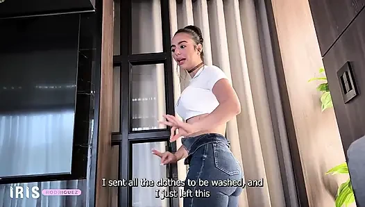 My Stepbrother Rips My Jeans to Have Sex with Me Without a Condom in Front of His Girlfriend - Iris Rodriguez & Danner Mendez
