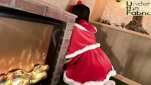 Frech Santa Chaos, ein bluschendes weihnachtsnecken wird wild verspielt und unvergesslich