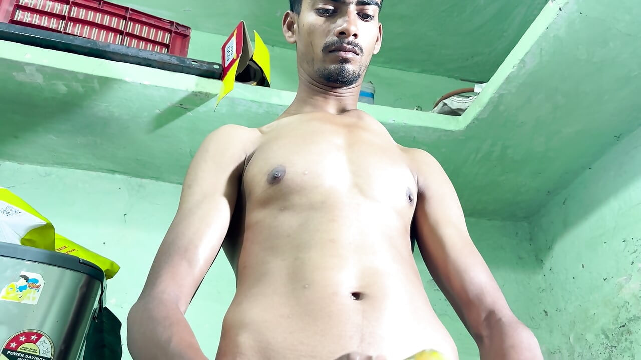 My stepbrother masterbation in room with fucking fruit