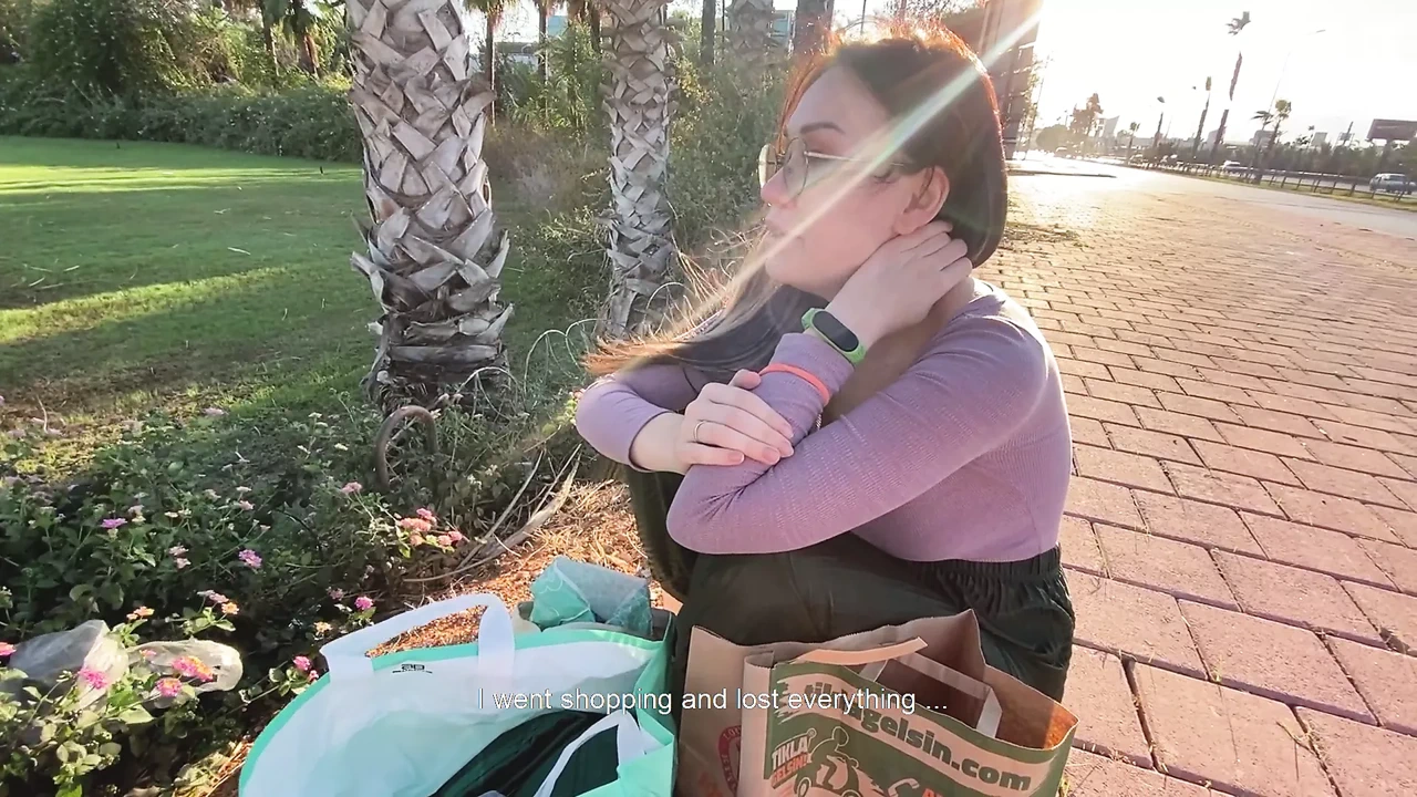 Helped a stranger, and she did not remain in debt, probably