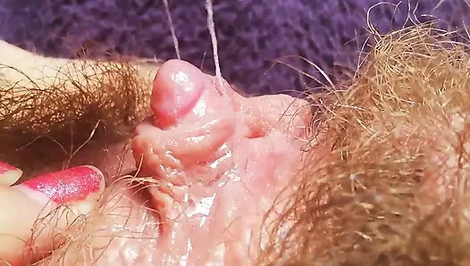 Extreme close up big clit orgasm intense clitoris stimulation