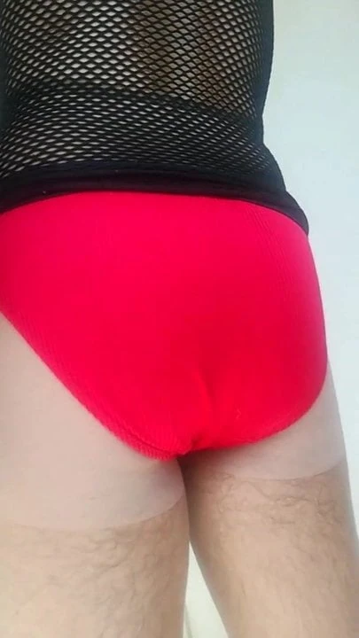 Dress and red pantie