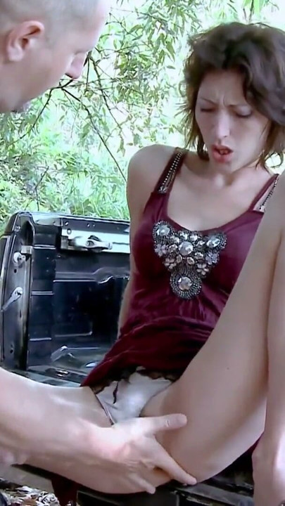 Wild fuck in the pickup with skinny french Gabriela Quetzal | Clip 1