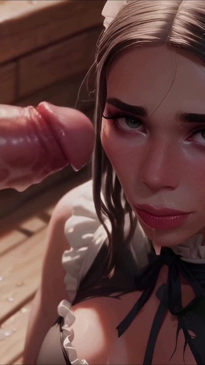 Ai Anime Maid Teen POV Blowjob & Explosive Facial - Rough Anal Fucking Scenes