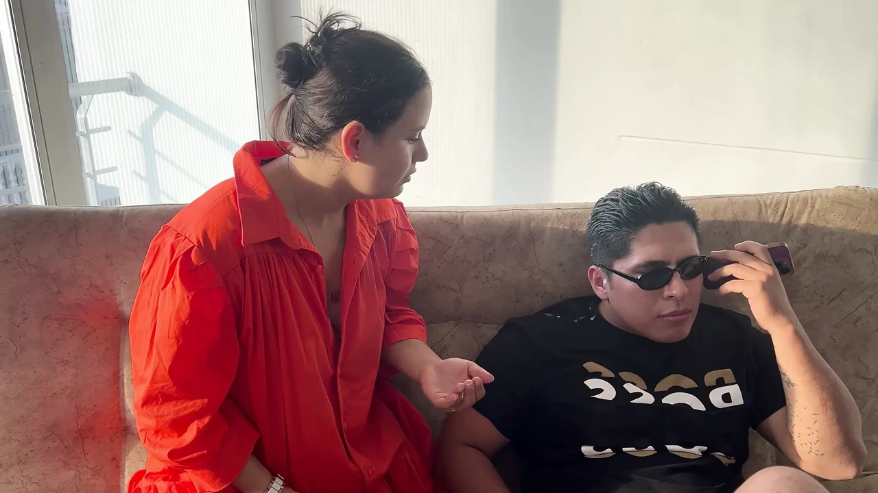 I FUCK THE DAUGHTER OF A BLIND MAN NEXT TO HIM, SEMEN FALLS ON HIM AND HE THOUGHT IT WAS CREAM