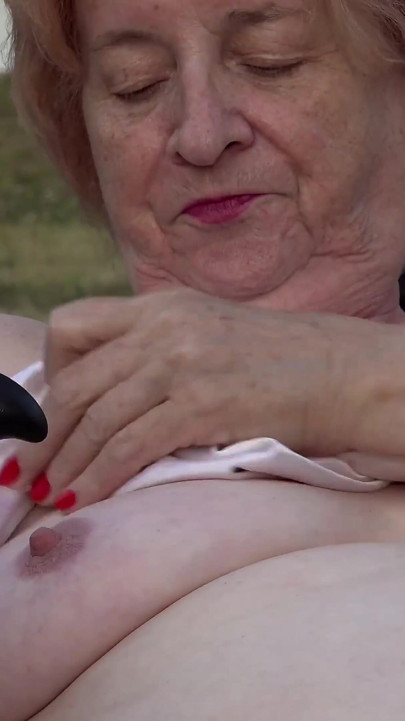Big Belly 83 Years Old Granny First Public Anal Experience
