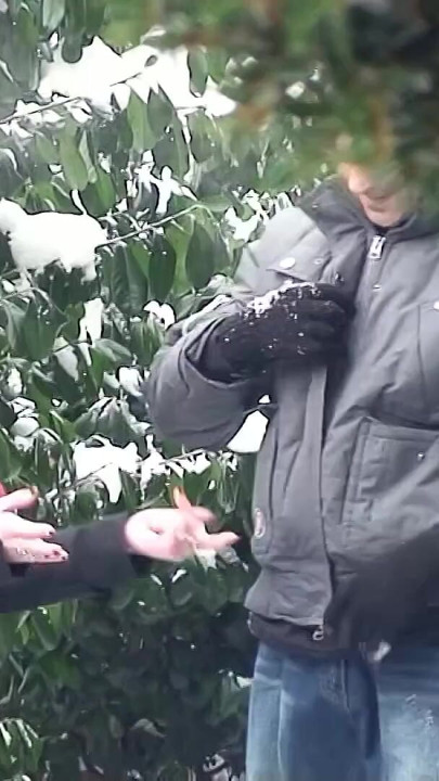 Skinny Teen Lussy Kirschner get risky no condom outdoor fuck on snow by old ugly Guy | Clip 1