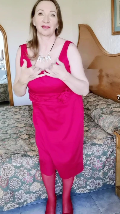 Granny starts to take off clothes