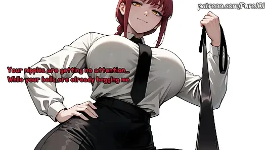 Endure Makima's degradation test to become her filthy puppy (CBT JOI)