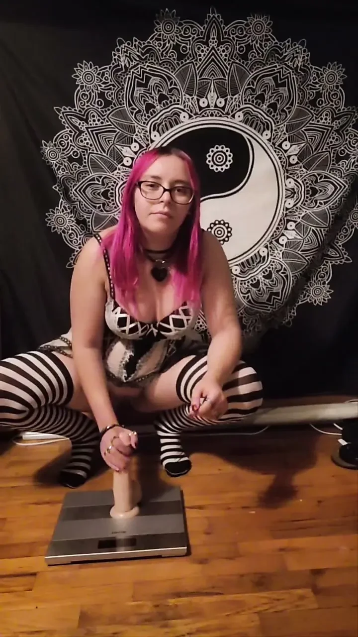 Cute Goth Girl Fucks Toy