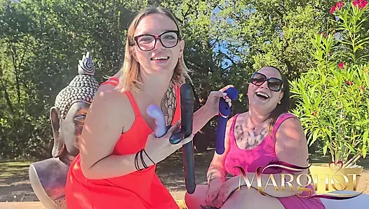 Hot Lesbian Duet with Maureen: Strap-ons, Double Dildo and Huge Squirting