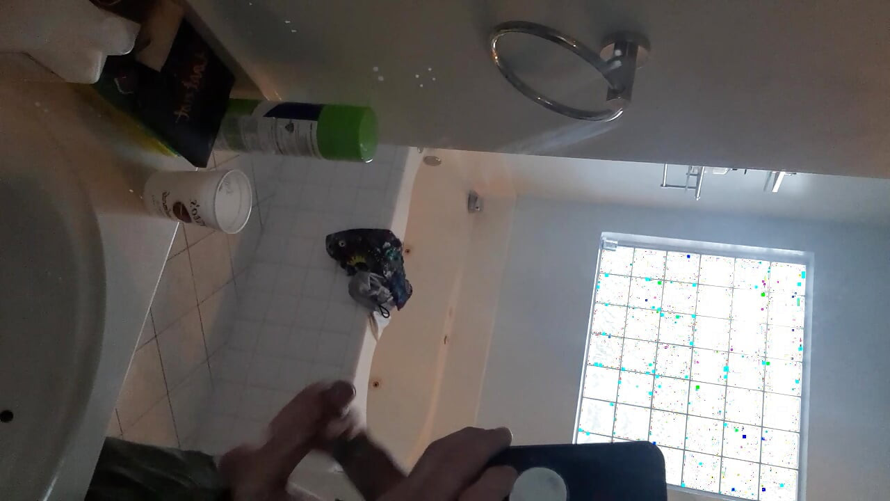 Stroking fat, thick white dick