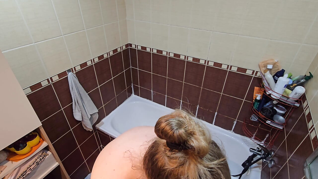 My Chubby Wife’s Shower Routine - Shaving & Feeling Fresh
