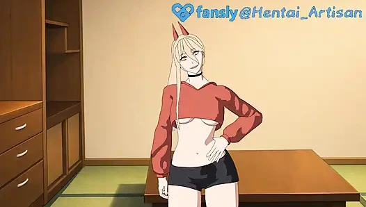 Власть бензопилой Человек Хентай - хентай ремесленник, глубокая глотка в видео от первого лица, лучшая анимация без цензуры, правило 34