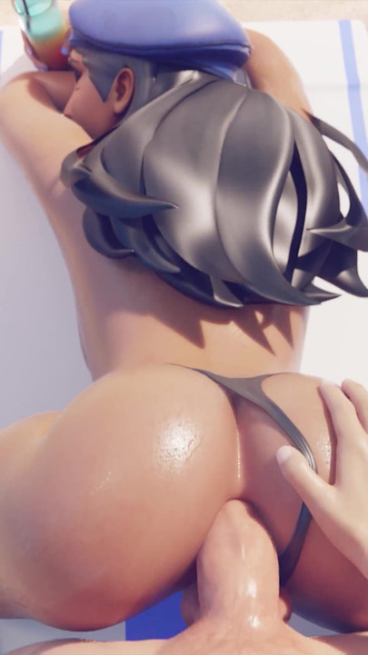 Ana Overwatch Big Ass Doggystyle Anal Fuck - Thighjob Teasing Cumshot - 3D Animation