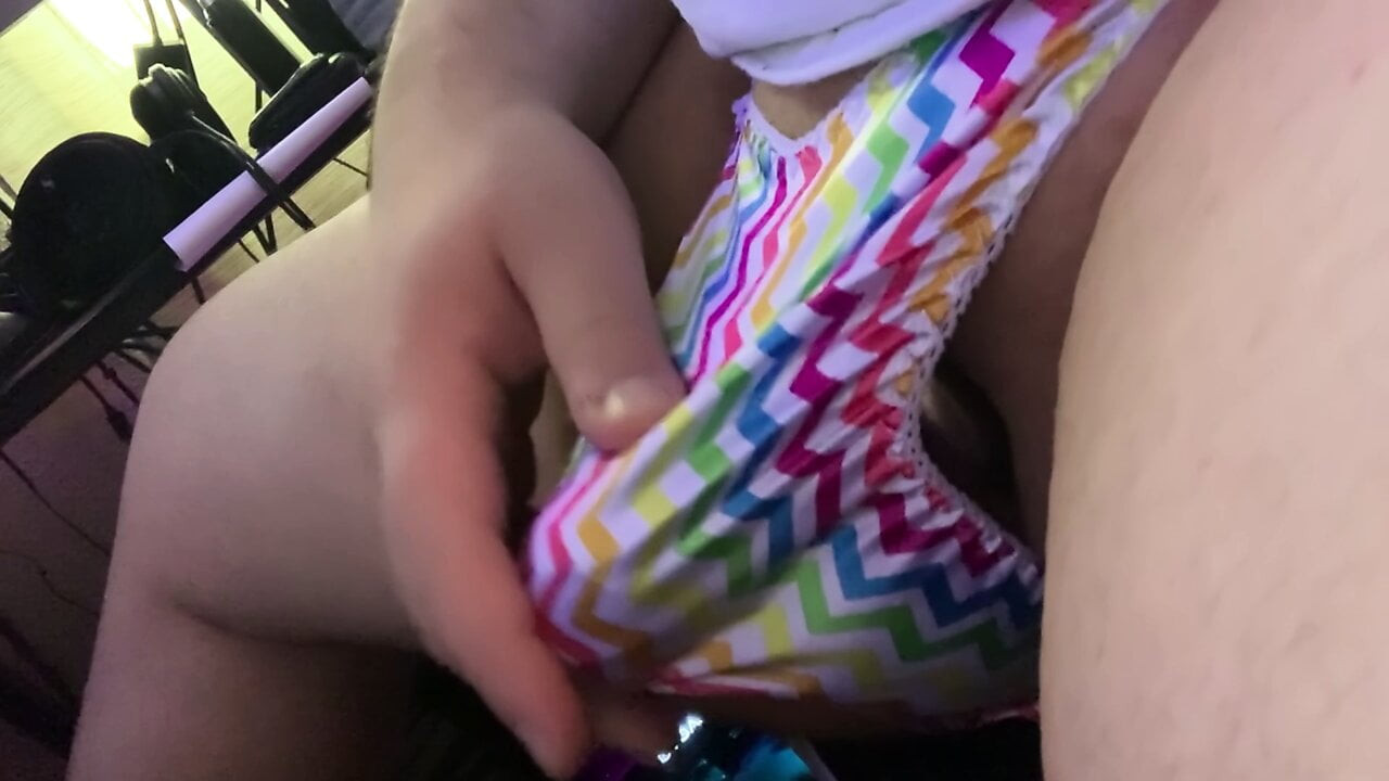 Playing In My Rainbow Satin Sissy Thong