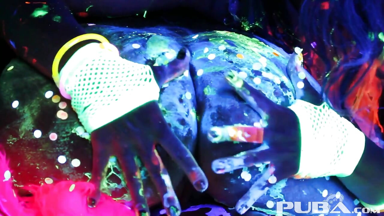 Black-light rainy night with Abigal Mac & Ava Addams