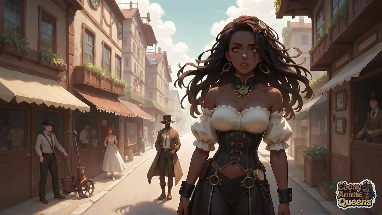 Regina neagră fierbinte este magnific și nesătabil în Acest Steampunk XXX!