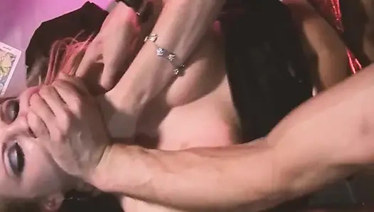 Lingerie&sex Scene-2 DP Orgy at a Costume Party with Beauties in Lingerie