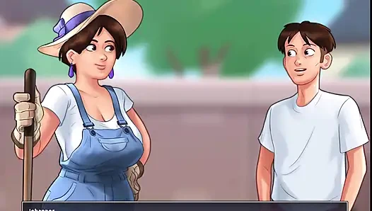 Summertime Saga - Jessy played with her self