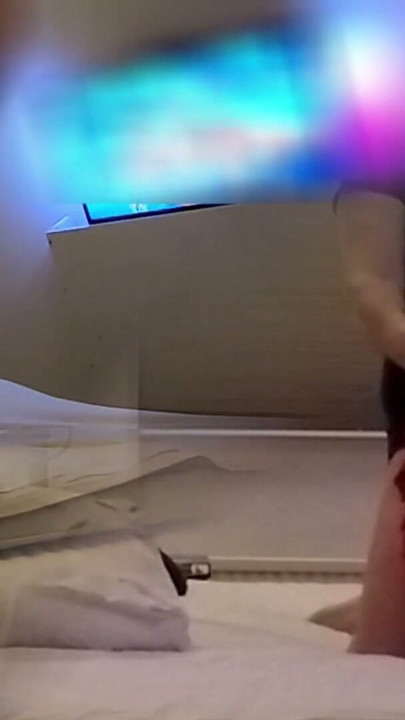 UDA red latex dress and larzen, MILF really cums | Clip 2