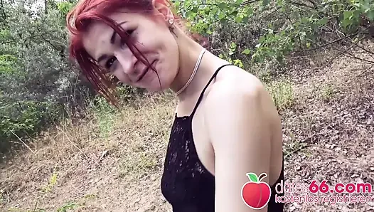 Risky Public Sex with Naughty Red Head Teen