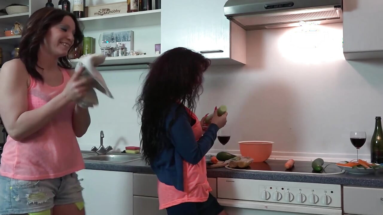 Lesbian Babes From France Playing with Big Toy