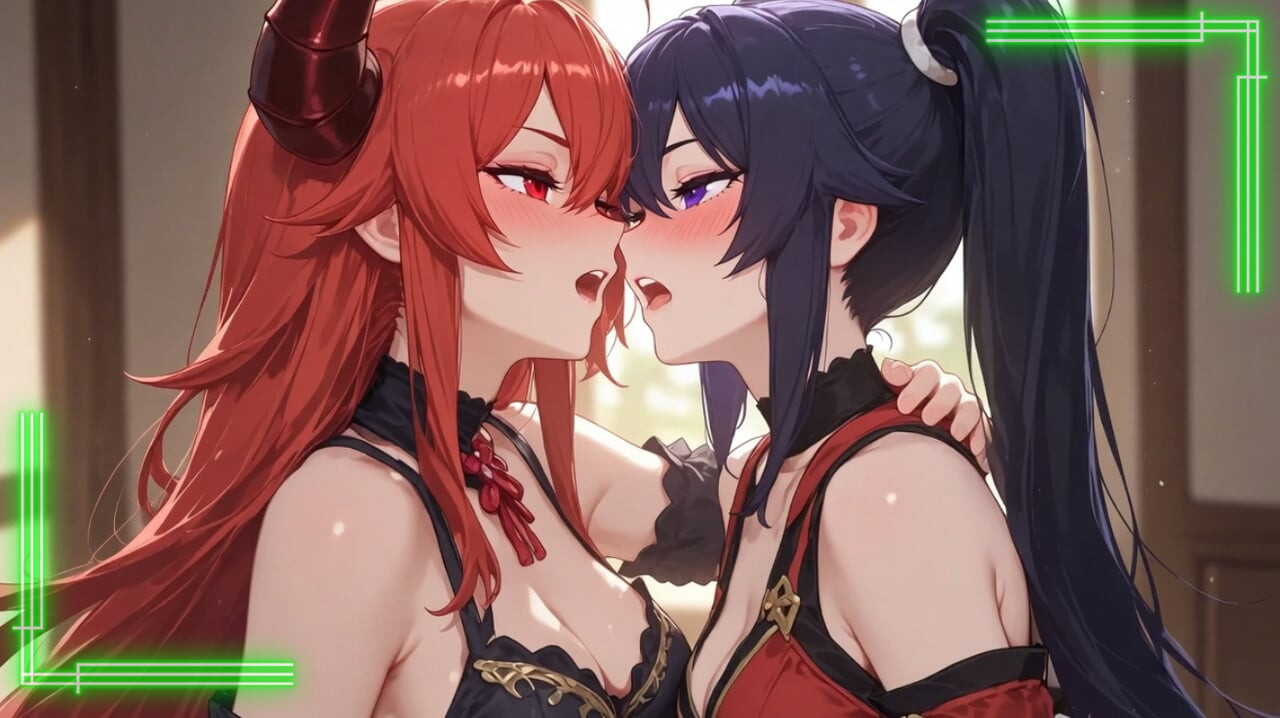 Rias Gremory和mai shiranui - 成人动画遭遇