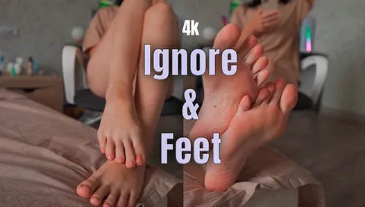 Feet fetish and ignore 4k closeup