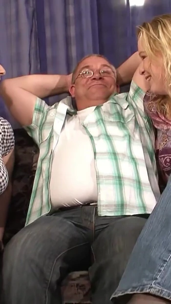 Key moment from "German Curvy Wife suprise old Fat husband with FFM Threesome at Reportage"