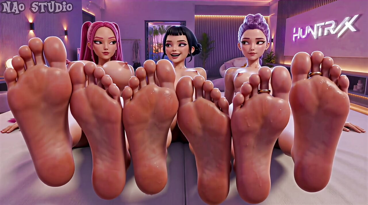 Huntrix KPop izazov stopalima Foot JOI lezbejski