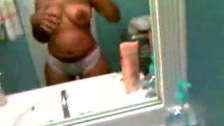 black girl cell phone and mirror video