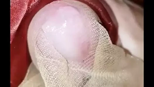 Arm Float porn video – float sperm in micromesh nylon stocking