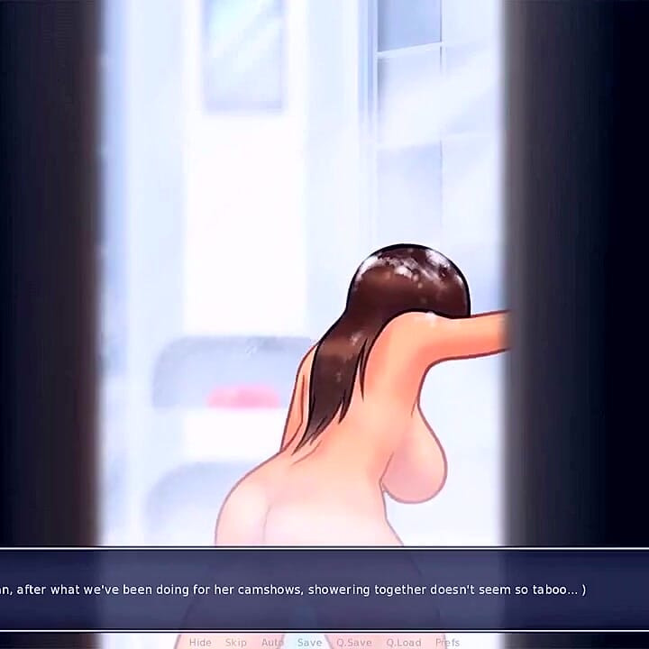 Summertime saga: stepsister and stepbrother, sloppy blowjob under the shower ep 140