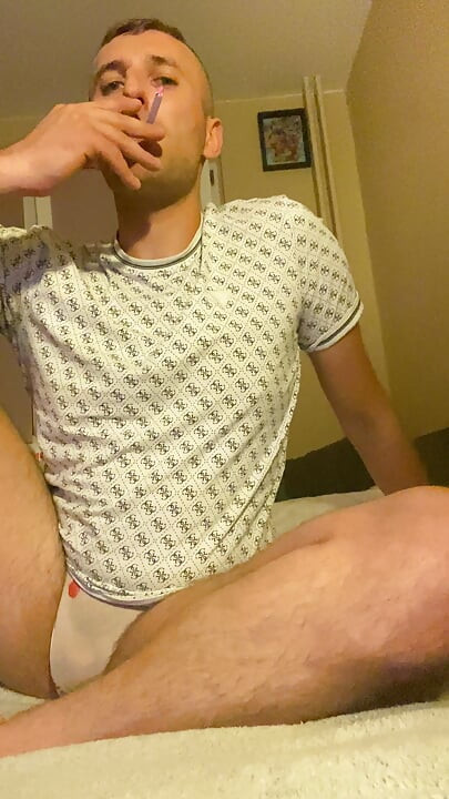 Polish hot Man is in his room solo cock Play