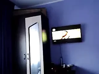 sexy white girl with big boobs slapping around