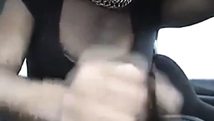 HJ from a Black tranny in car