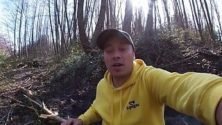 Sweaty Jock Jerks off in Forest While Talking Dirty - Hairy, Uncut & Verbal (part 1)