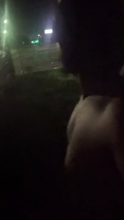 Fooling Around At Night Outside On The Sidewalk Fully Naked Part 3
