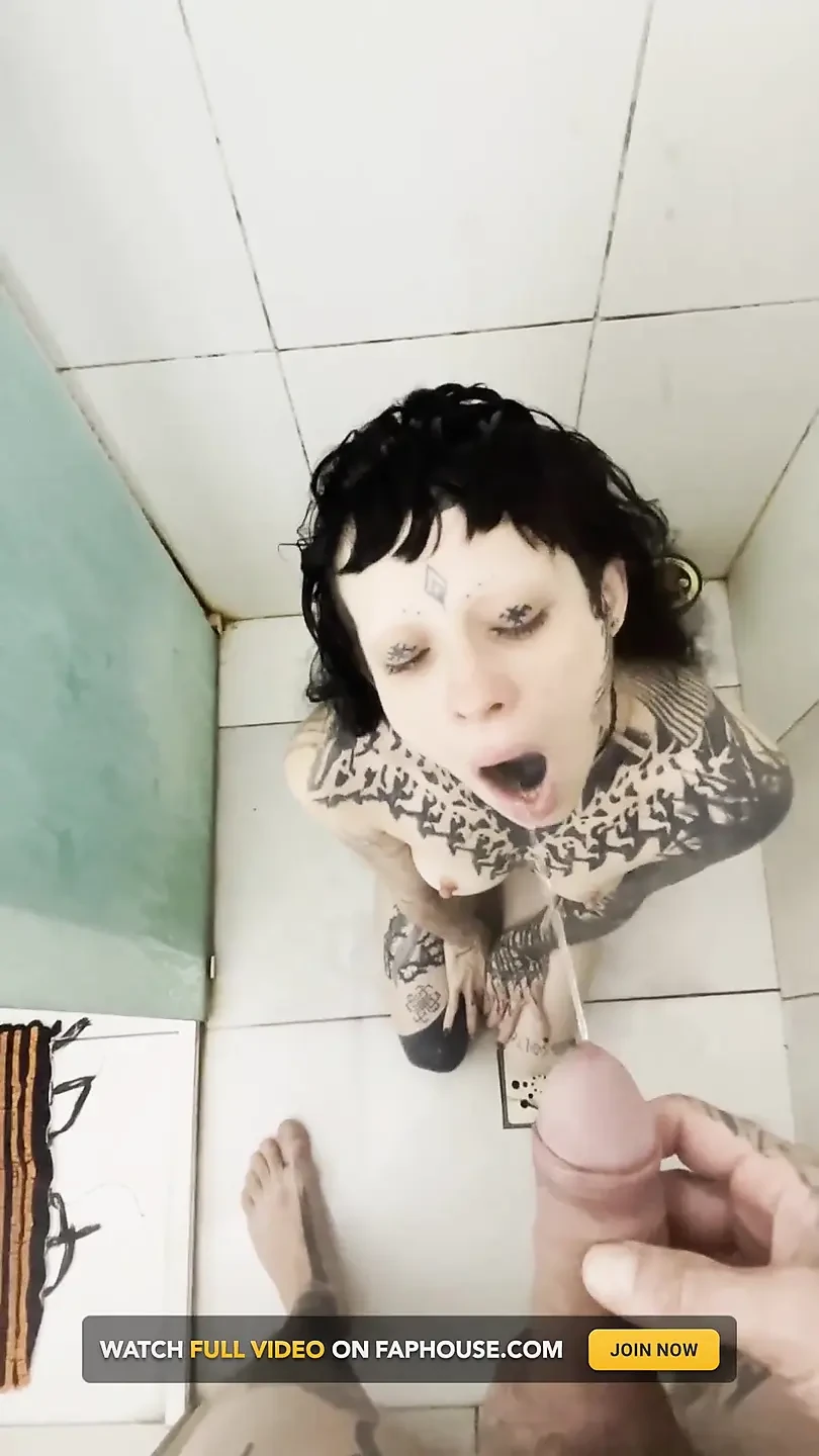 Tattooed Slut Never Stops Halfway Every Drop, Every Time, All the Piss