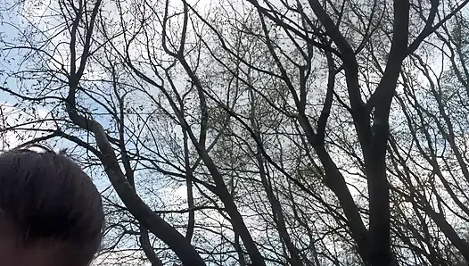 MILF anal im wald - riskanter outdoor-creampie mit geiler reifer schlampe