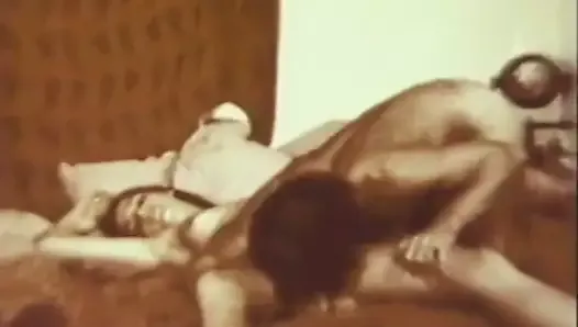 Young Couple Enjoys Hardcore in Bed (1960s Vintage)