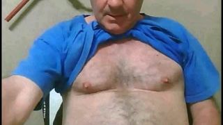 spanish grandpa stroke his cock