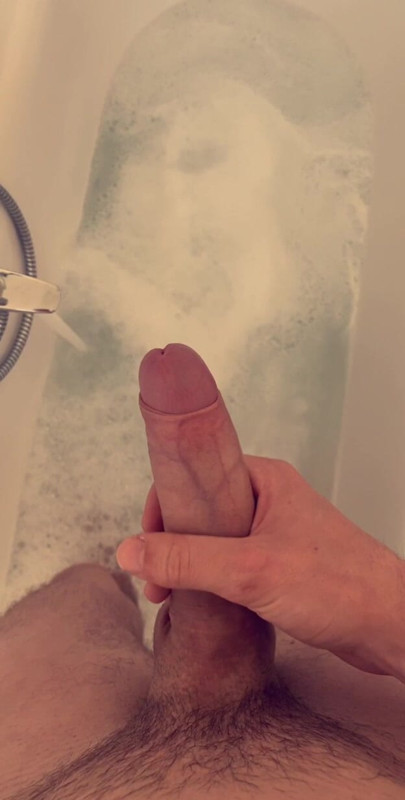 My cock and I rub him